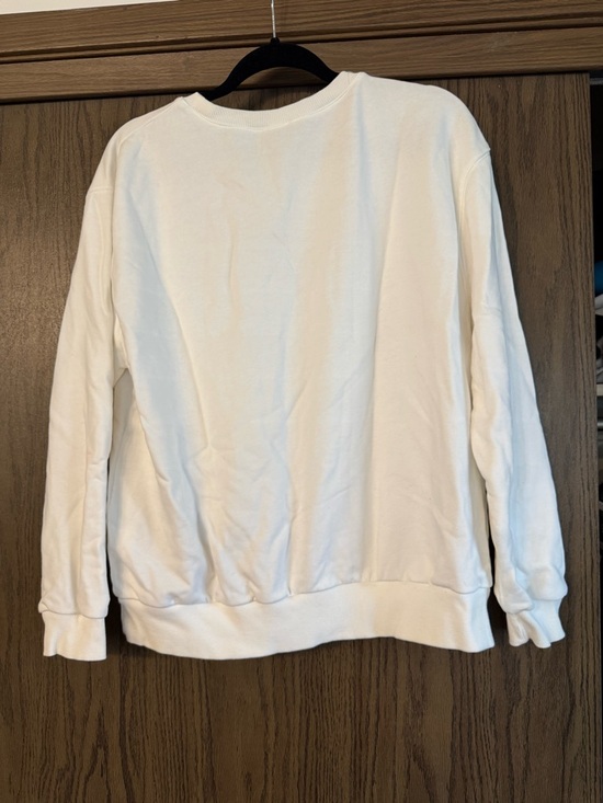 White "Let's Roll" Roller Skate Graphic Sweatshirt - Picture 3 of 3